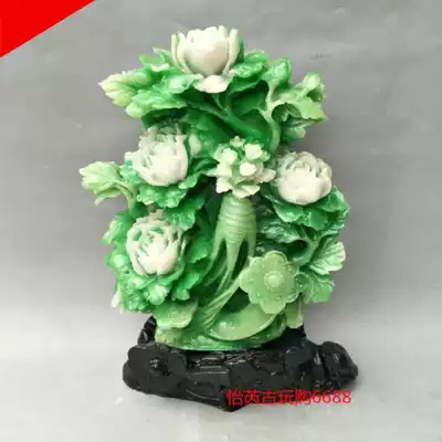 Antique Miscellaneous antique stone carving Shoushan Lotus craft gifts decoration office home decoration ornaments Shoushan stone collection gifts