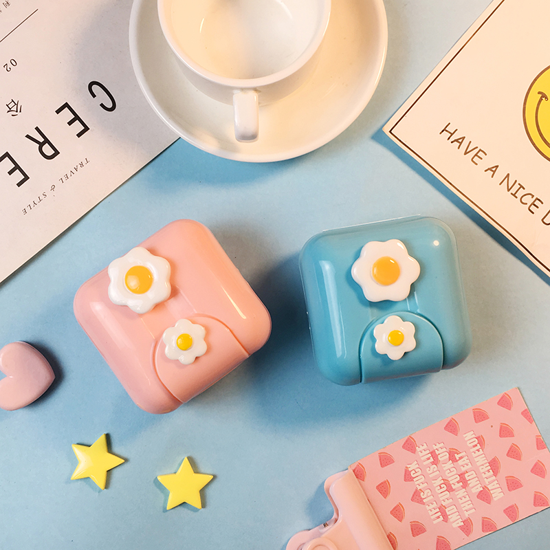 Cute Cartoon Girl Hearts Containing Box Denture Denture Teeth Invisible Braces Box Stealth Beauty Orthodontic Keeper Box