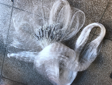 Pure hand-throwing net traditional old-fashioned rubber wire casting net spinning net fishing net artificial weaving bold and heavy lead pendant