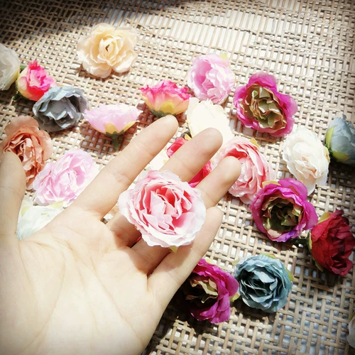 Huahai World Diy рука рука -Материал цветочный голова цветочный кольцо Материал мини -маленький моделирование цветочная отпоним