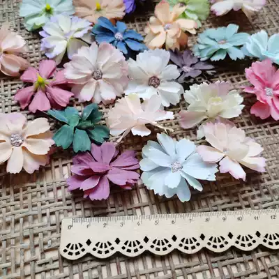 Star language flower flower sea big world diy hand-made plain flower wedding flower wall decoration Hanfu headdress silk flower