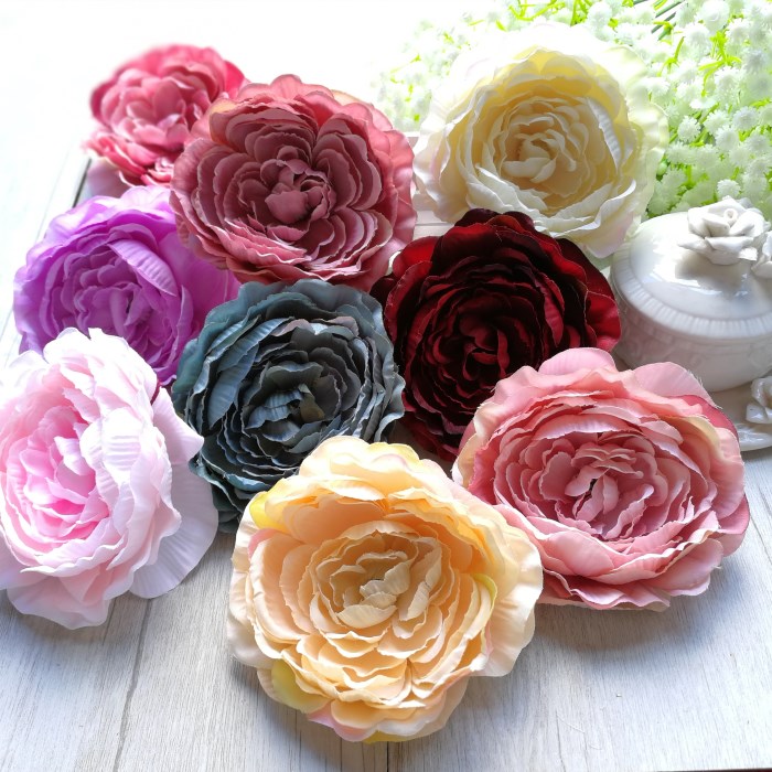 Flower sea world silk flower decoration fake flower headdress accessories artificial flower lulian peony flower