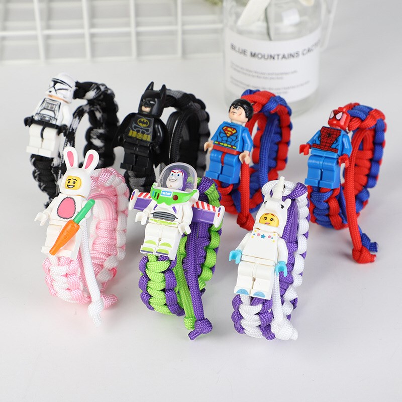 Buzz Lightyear Building Block Bracelet, Hand-Woven Bracelet, Gift for Male and Female Students and Couples, Adjustable and Reinforced Bracelet