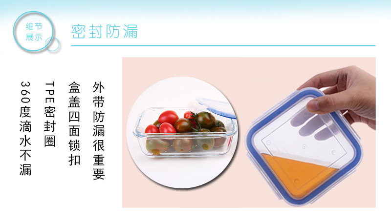 Hộp lưu trữ thủy tinh có nắp cho nam và nữ với hộp cơm trưa nhân viên văn phòng hộp cơm trưa với hộp cơm trưa hình chữ nhật kín - Hộp cơm điện sưởi ấm hộp cơm cắm điện 3 tầng