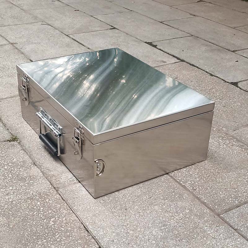 49-five gold tool box containing box portable box stainless steel housing full welding waterproof steel shell article storage box-Taobao