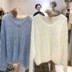 Mùa thu 2018 mới Hàn Quốc M2W.D lỏng cổ chữ V màu đơn giản, áo len mỏng retro hoang dã của phụ nữ áo len cổ lọ nữ form rộng Đan Cardigan
