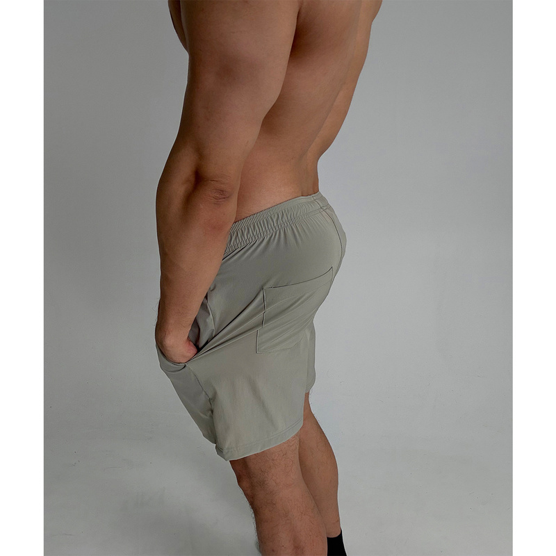 Micro-Elastic Summer Nylon Thin Wide-Leg Straight Shorts for Fitness and Sports, Four-Quarter Length Pants! Sports Student Butt-Lifting Squat Pants for Men