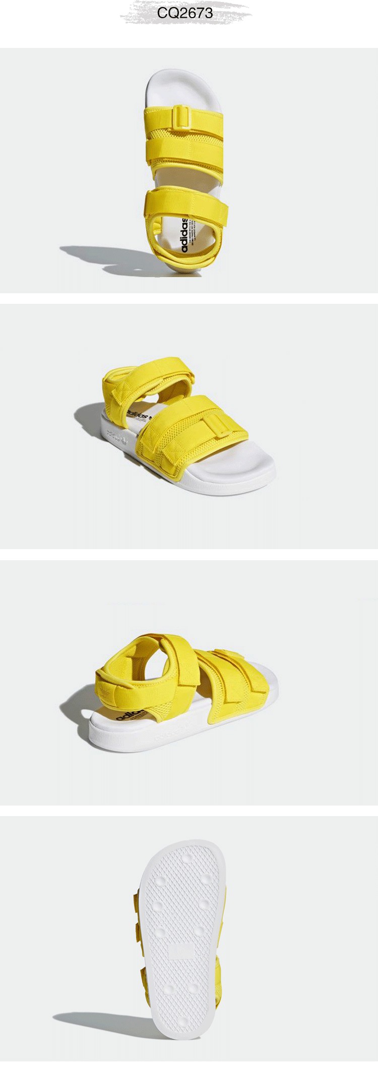Adidas cỏ ba lá ADILETTE 2.0 nam giới và phụ nữ thể thao bãi biển dép CQ2673 CQ2672 giày quai hậu nữ đi học