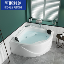 Triangle scalloped bathtub surfing massage home double sex Villa tub acrylic hotel couple bathroom