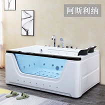 Hotel double water curtain waterfall surfing Jacuzzi acrylic bathtub thermostatic heating 1 7 m large bath
