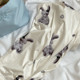 chubbybaby* ງາມ ແລະ ລຽບງ່າຍ ສີເທົາ Bunny Ice Silk Summer Pants Home Pants can be wears outside pajamas