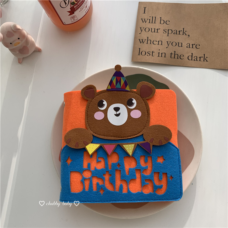 chubby baby * hand ledger girl concom I have been with the Cubs for birthday wool felt hand ledger notepad