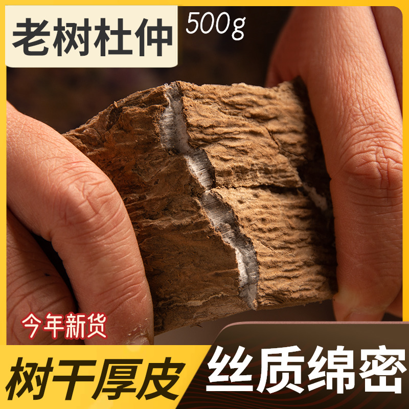 Xun Baicao Chinese herbal medicine Eucommia Chuan Eucommia bark Du seed bark Du swollen Du Chinese tea wine 500g Uncle Baicao