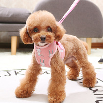 Teddy bear small dog adjustable dog leash vest pet Pomeranian dog chain dog rope chest strap