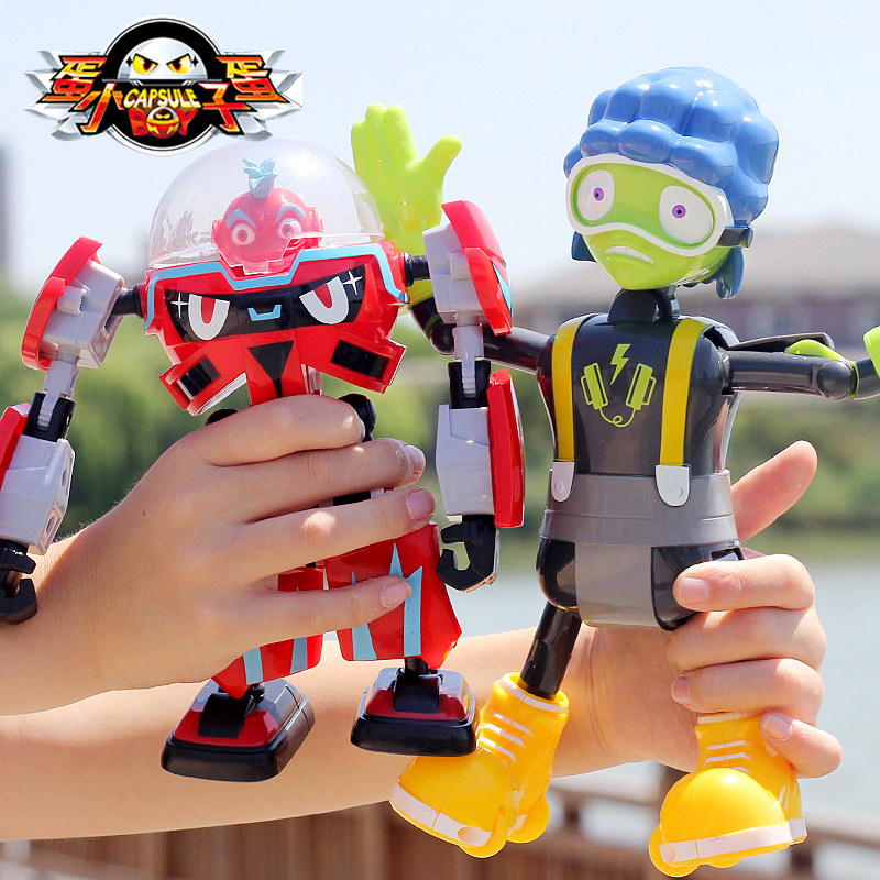 Smart creative Egg boy toy Egg Star Man Bakugan deformation Blaster Mech King suit movable doll Paige