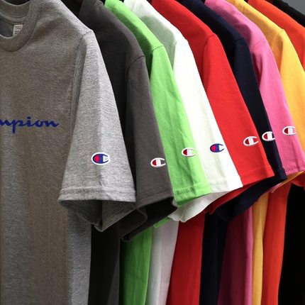 余文乐潮牌冠军短袖男女ins超火情侣双标日版