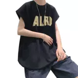 Хлопковая летняя тонкая футболка без рукавов, баскетбольный трендовый брендовый спортивный жилет, большой размер, короткий рукав