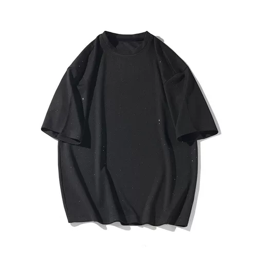 Летняя тонкая шелковая ретро дышащая футболка, в американском стиле, короткий рукав, свободный крой