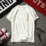 Летняя японская трендовая приятная телу футболка с коротким рукавом, оверсайз, большой размер