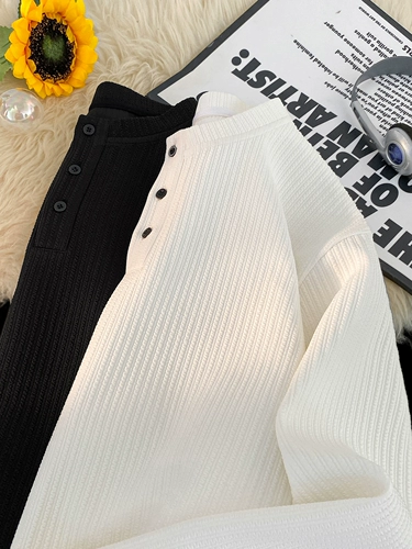 Демисезонный утепленный лонгслив, белая базовая толстовка, изысканный стиль