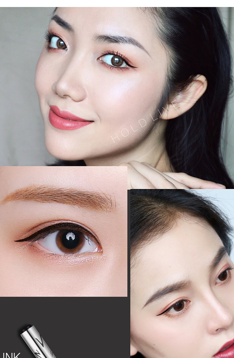 Bút kẻ mắt mực nhảy LIVE LIVE không thấm nước và thấm mồ hôi lâu khô nhanh không làm nhòe bọt biển đen cứng - Bút kẻ mắt bút kẻ mắt tốt