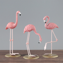 ins Flamingo ornaments creative resin crafts furnishings home living room bedroom girl heart room decorations