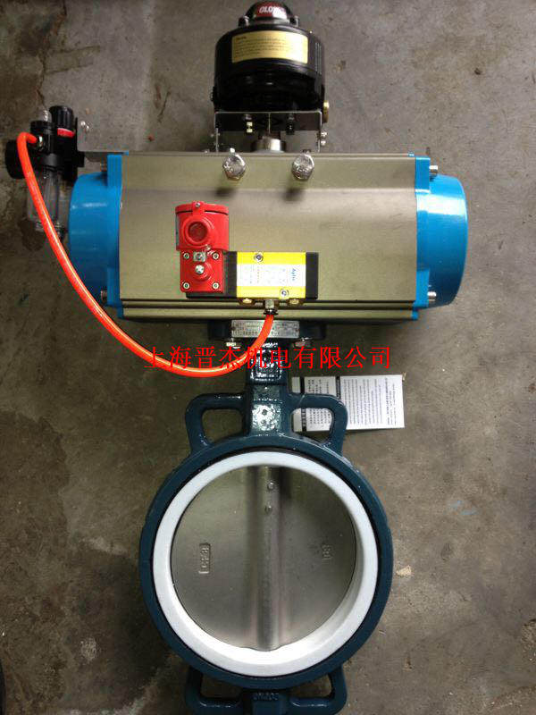 Pneumatic PTFE-to-clamp butterfly valve D671F-16Q Pneumatic Teflon butterfly valve DN50DN65DN80DN100DN125
