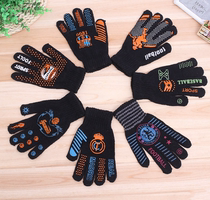 Gants imprimés en caoutchouc Gants dautomne et dhiver aux étudiants chauds Thickened Labor to work outdoor glove karate glove tide