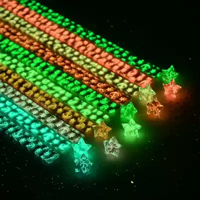 The folding note of the glowing star next door Lucky star luminous will shine at night colored paper fluorescent small stack of paper 