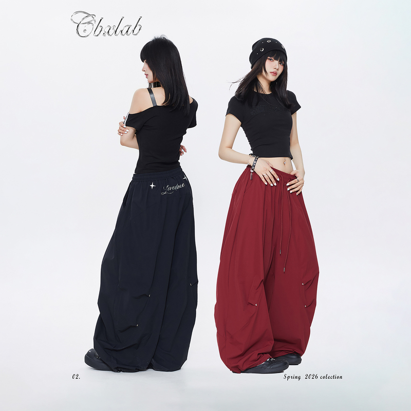 Cbxlab Street Dance Trendy Brand Gothic Metal Star Quick-Drying Balloon Pants Hip-Hop Dance Oversize Casual Pants