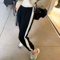 Pregnant Woman Pants Spring Autumn New Outwear Pants Boomer Fashion Kharen Pants Buns Feet Black Casual Long Pants With Underpants