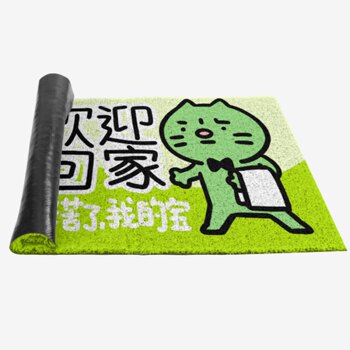 Home entrance sand sculpture personalized cartoon kitten entrance entrance non-slip gray wear-resistant can be cut pvc wire ring