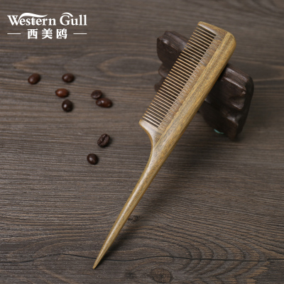 檀香木梳绿檀防脱发家用静电尖尾梳子