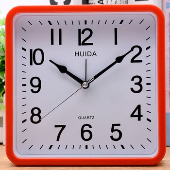 Elderly-Friendly Clock with Large, Clear, Simple and Modern Design, Creative Pastoral Square Bedside Clock, Student Bedroom Desk Clock, Wall Clock