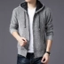 Áo len nam cộng với áo len dệt kim nhung phiên bản Hàn Quốc của xu hướng mùa thu và mùa đông nam áo hoodie giản dị áo khoác nam - Cardigan Cardigan