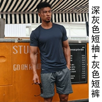 Темно -серое плечо красная линия+серые шорты