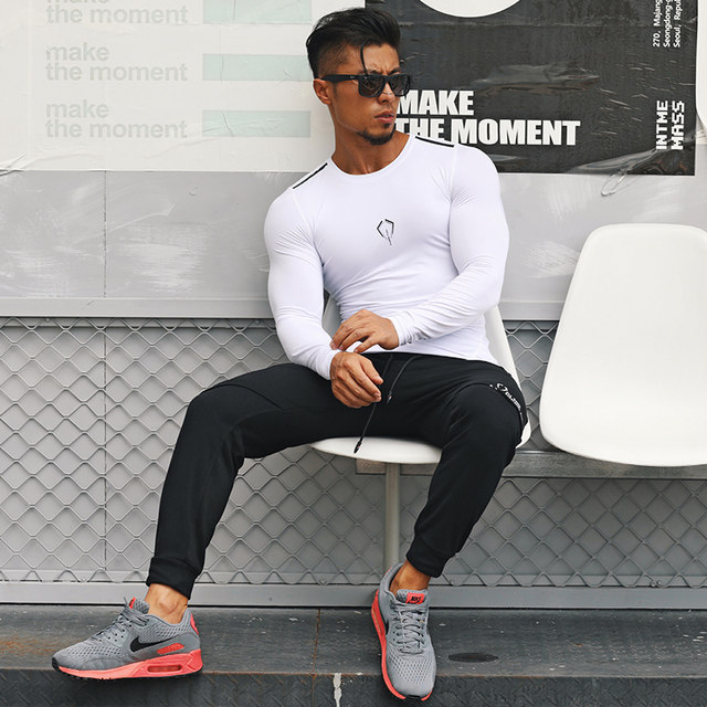 Fitness tights men's long-sleeved quick-drying T-shirt muscle brothers sports basketball clothing running training fitness clothes for men