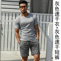 Серая быстроотливая одежда + серые шорты