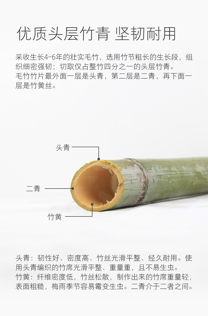 淘宝心选 古法头层竹青凉席 1.5米 聚划算天猫优惠券折后￥68包邮