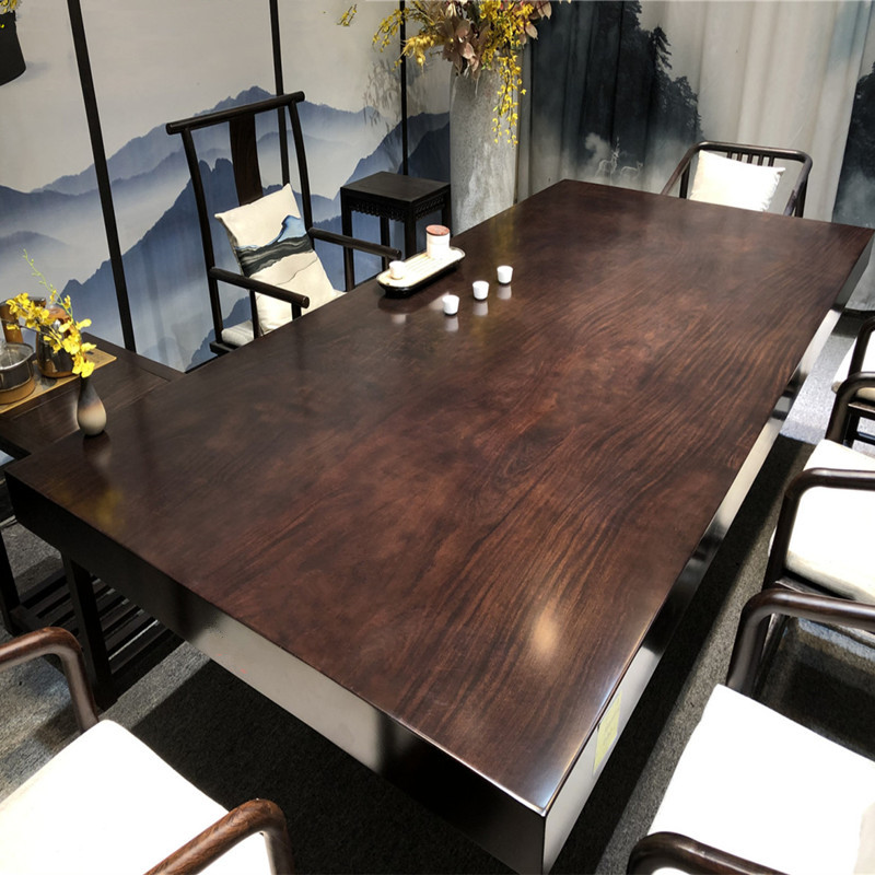 Large Board Tea Table Solid Wood Tea Table Log Red Wood Owner Desk Meeting Table Walnuts Wood Black Gold Sandalwood Whole Block