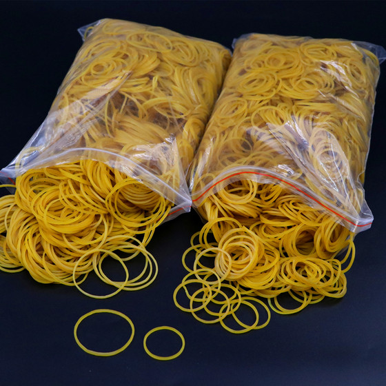 High temperature resistant yellow rubber band hair salon perm leather set hairdressing shop special hot perm leather ring resistant to pulling imported cowhide band