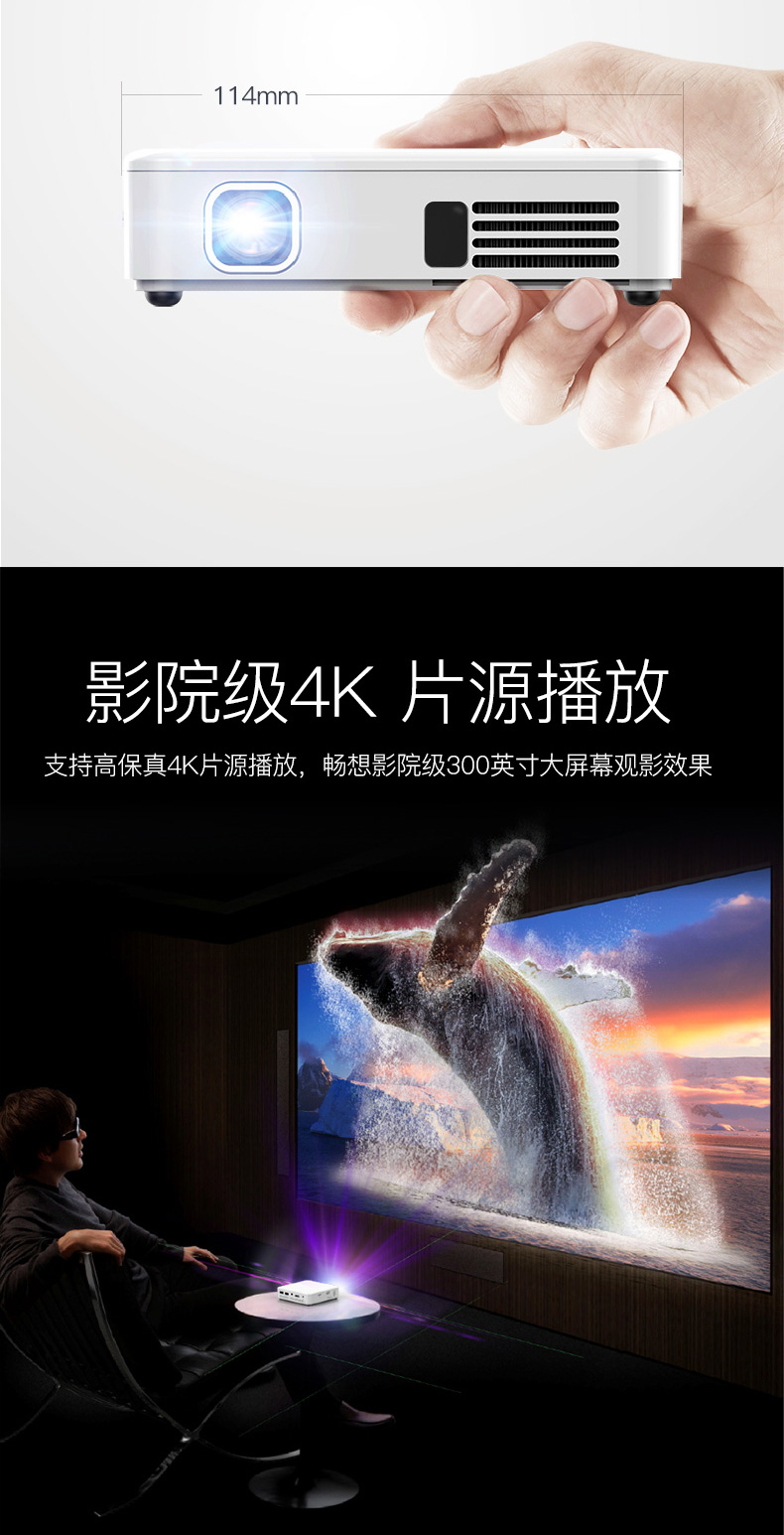 Úc mã máy chiếu mini gia đình HD máy chiếu nhỏ cầm tay wifi không dây rạp hát tại nhà điện thoại di động chiếu