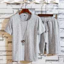 Mens sleepwear Summer Ice Silk Short sleeves shorts thin Casual Summer Ice home Suit Trend Short