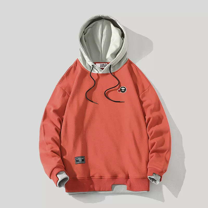 BAPE DUCK Black fleece hoody for leisure, trend long-sleeve, oversize