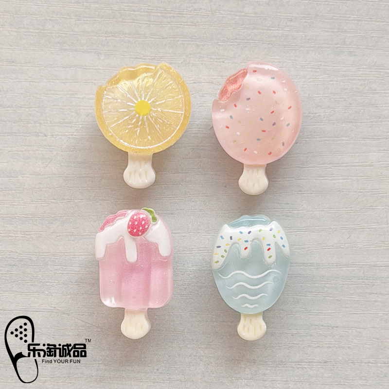 New Crocs Accessories Hole Shoe Charms Shoe Decorations Fruit Lemon Popsicle Shoe Buckle Accessories Crocs