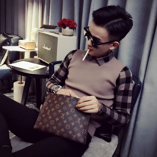 Демисезонный шерстяной свитер, приятная телу трендовая трикотажная рубашка, комплект, в корейском стиле, увеличенная толщина