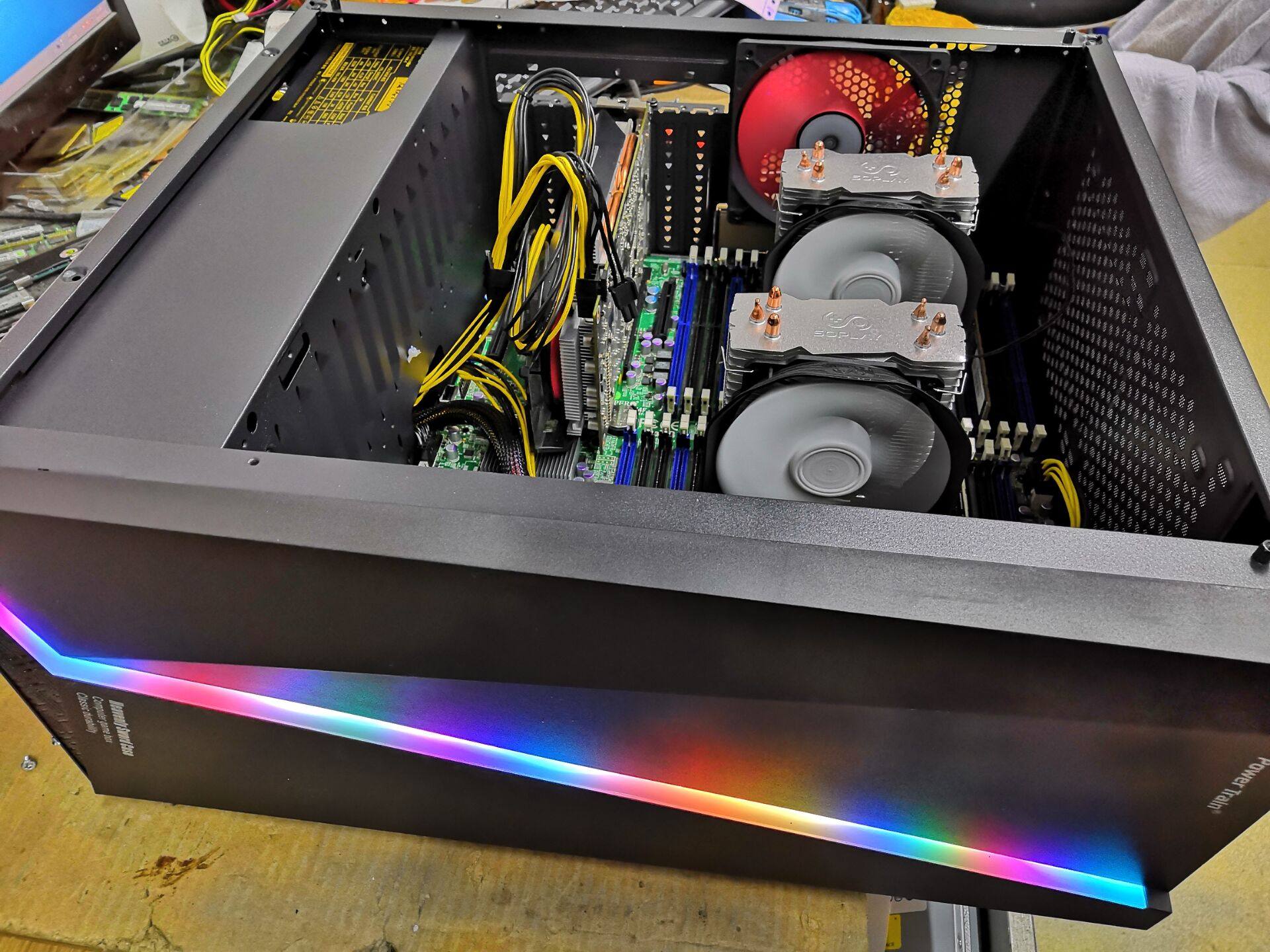 Mute ultra-micro E5 2680V2 tower server computer game host simulator Multiple open ERP office