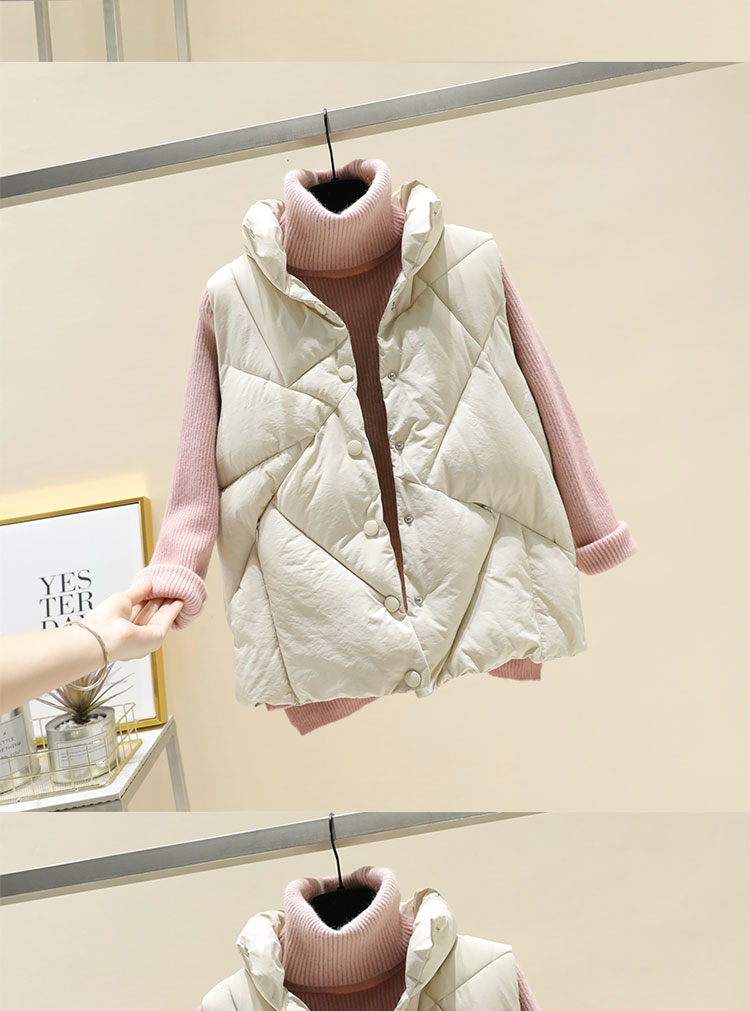Áo vest nữ mùa đông xuống 2018 mới ngắn vest cotton phiên bản Hàn Quốc của áo vest vai áo vest mặt vest vest áo gile phao