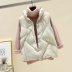 Áo vest nữ mùa đông xuống 2018 mới ngắn vest cotton phiên bản Hàn Quốc của áo vest vai áo vest mặt vest vest áo ấm Áo vest