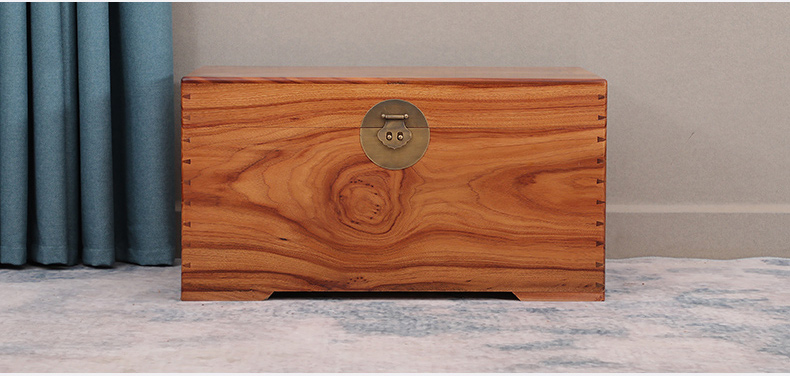 Motai vật liệu cũ elm hộp sáu mặt toàn bộ bảng cũ cũ elm vật liệu cũ hộp thư pháp và hộp sơn hộp quần áo - Cái hộp thùng gỗ đựng đồ